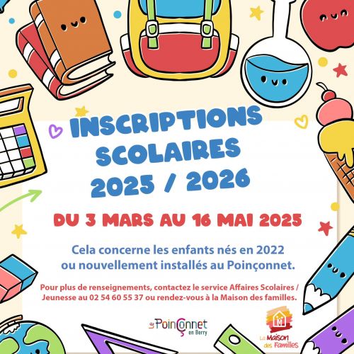 Inscriptions scolaires 2024-2025