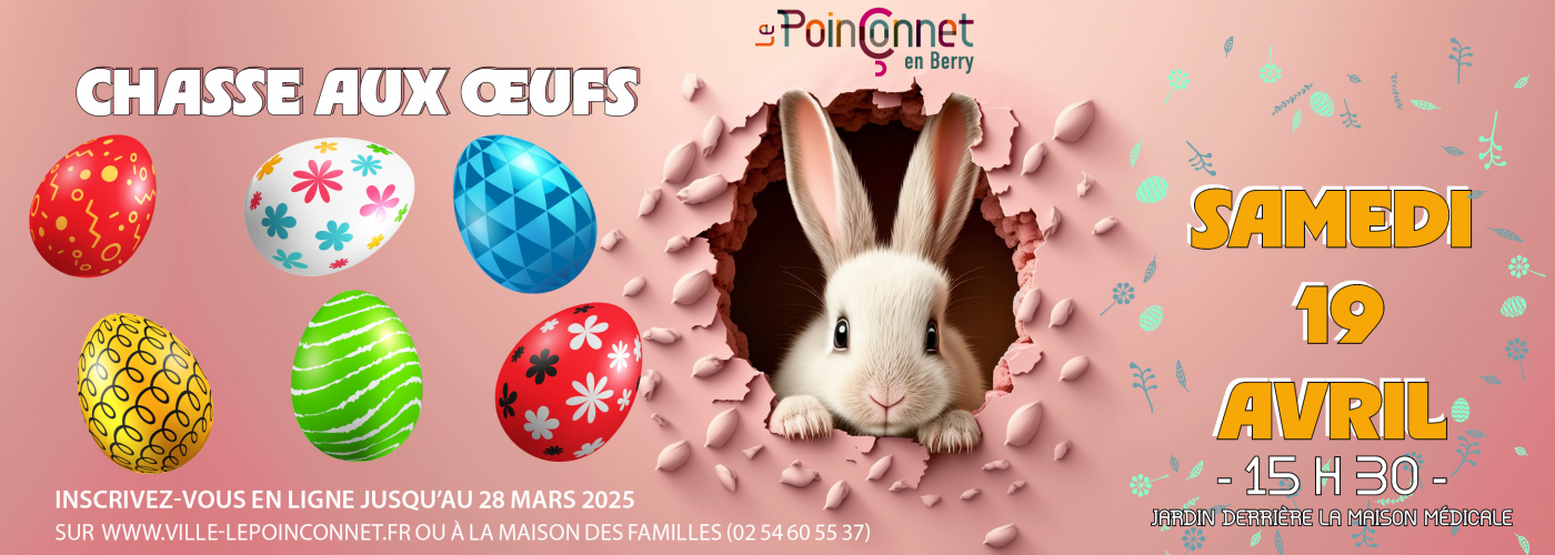 Grande chasse aux œufs le samedi 19 avril