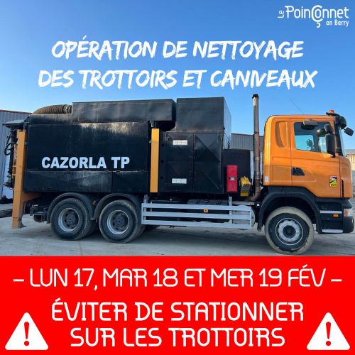 Nettoyage des rues de la commune 